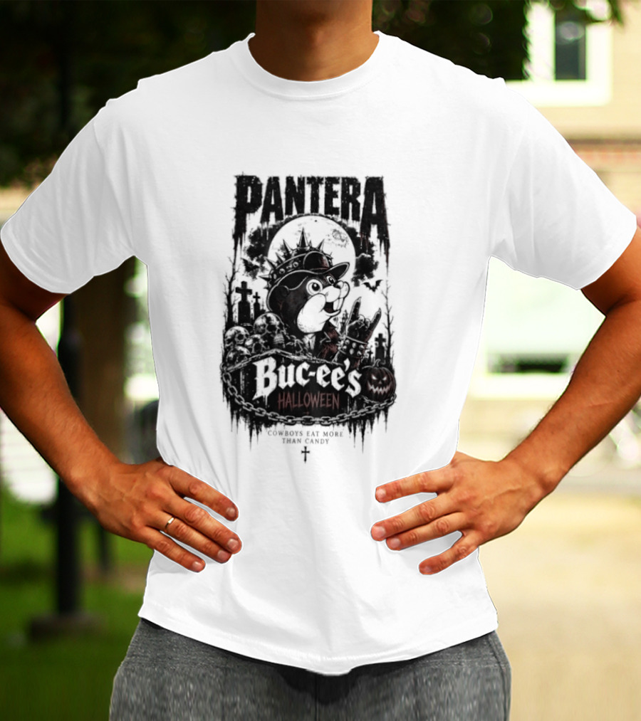 Pantera Buc Ee's Halloween Cowboys Eat More Than Candy T-Shirt
