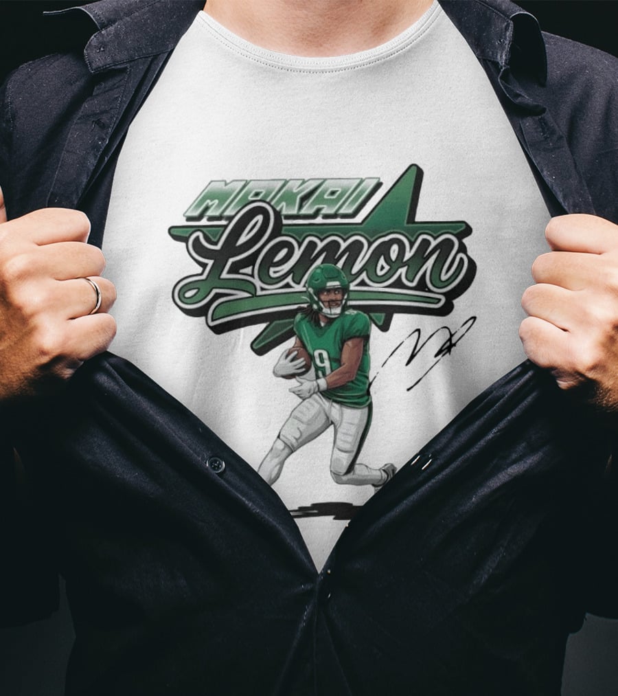 Makai Lemon Philadelphia Eagles Star Script Name T-Shirt