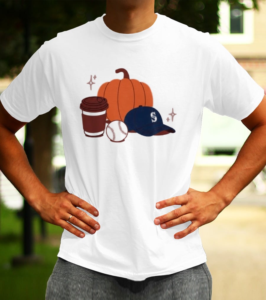 Mariners Pumpkinpalooza Coffee Baseball Cap Pumpkin T-Shirt