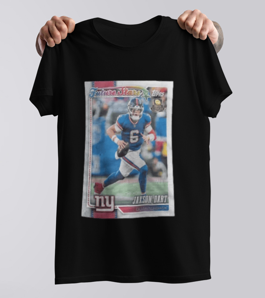 2026 Topps Future Stars Jaxson Dart New York Giants Quarterback T-Shirt