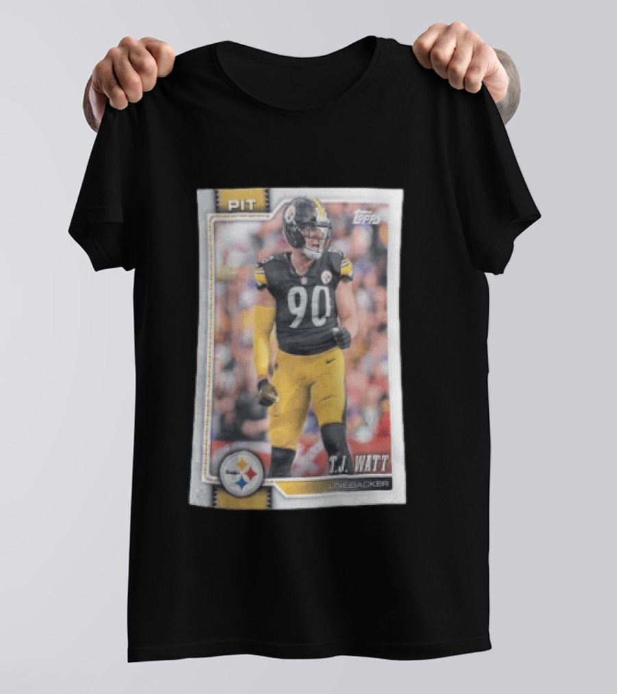 2026 Topps Football T.J. Watt Steelers Linebacker Card Pitt 90 T-Shirt