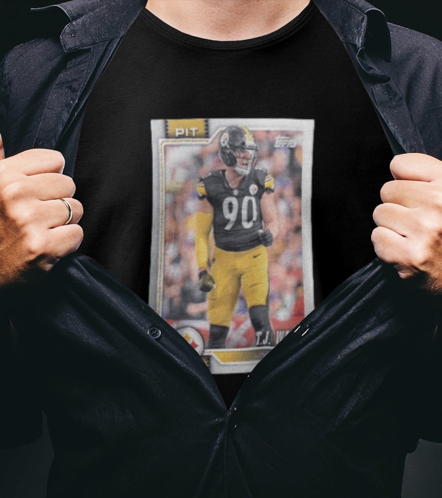 2026 Topps Football T.J. Watt Steelers Linebacker Card Pitt 90 T-Shirt