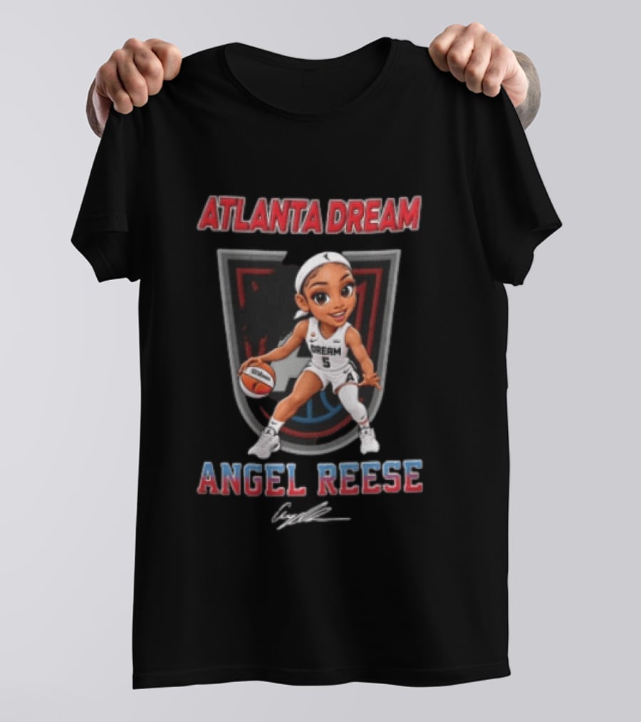 Atlanta Dream Angel Reese Cartoon Caricature Basketball Player T-Shirt