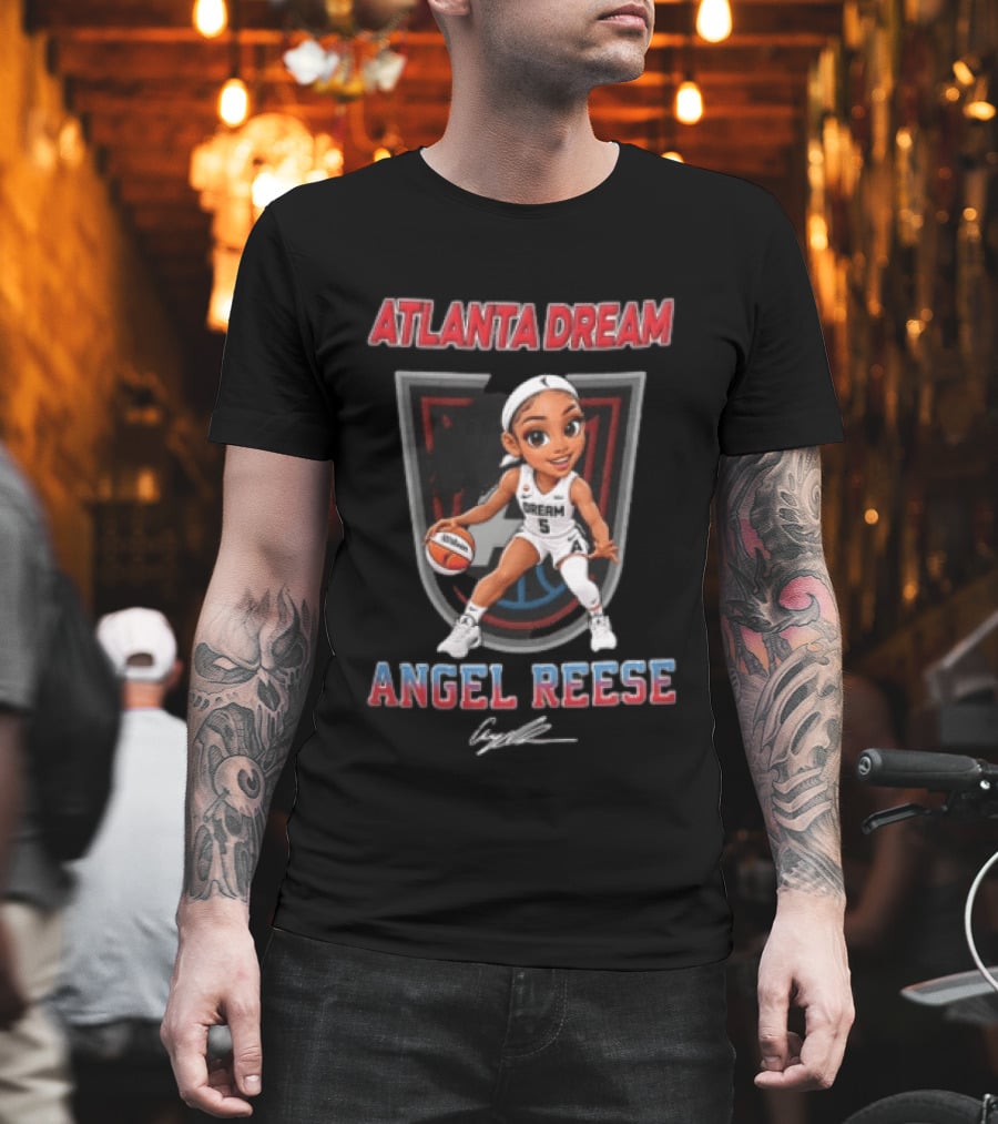 Atlanta Dream Angel Reese Cartoon Caricature Basketball Player T-Shirt