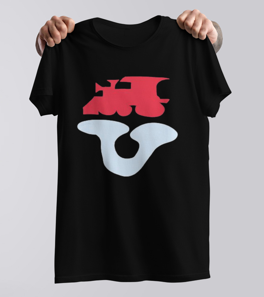 Dover Street Market Store Shop Cdg Red Train Blue Shape T-Shirt