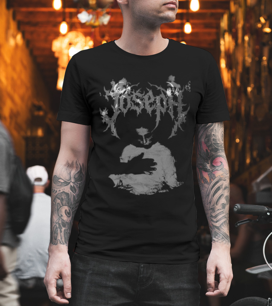 Falling In Reverse Joseph Gothic Script White T-Shirt