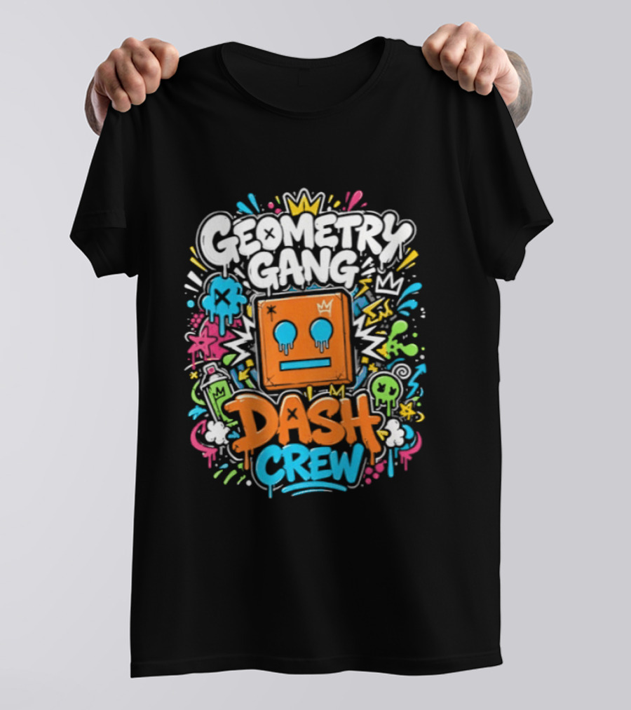 Geometry Gang Dash Crew Vibrant Splash T-Shirt