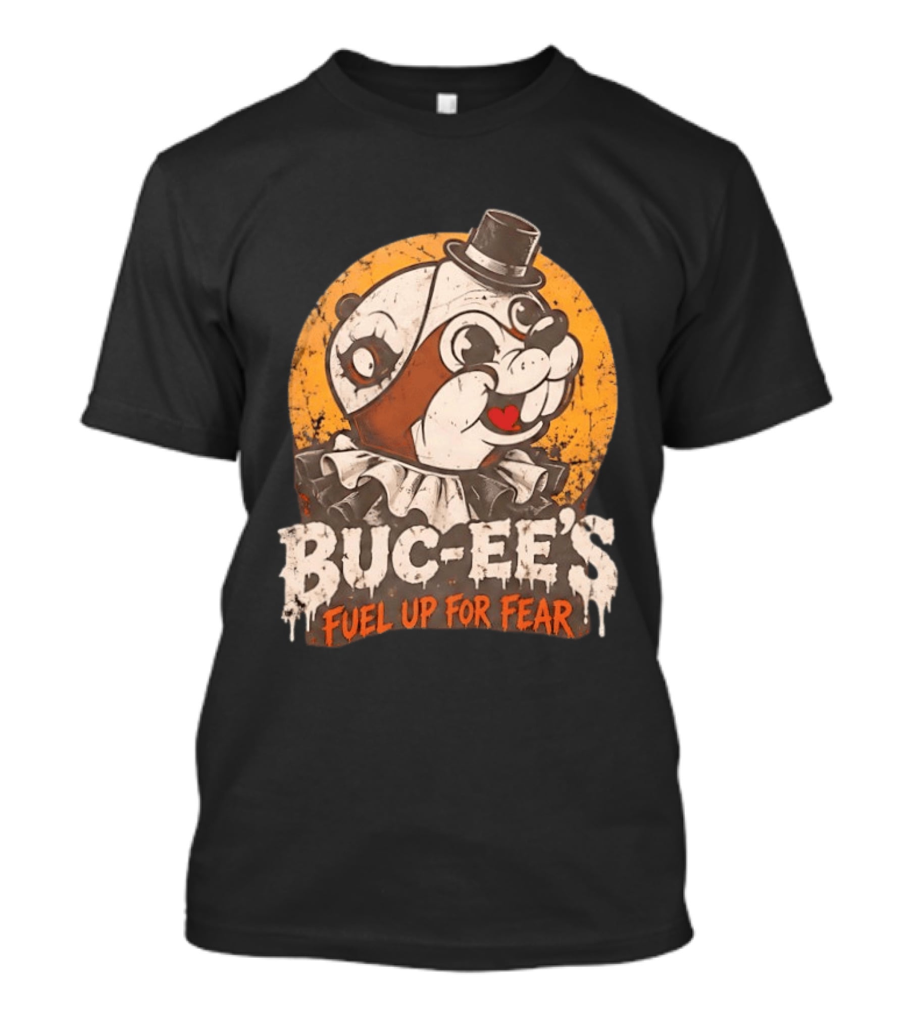 Buc Ee's Fuel Up For Fear Halloween Creepy Clown T-Shirt