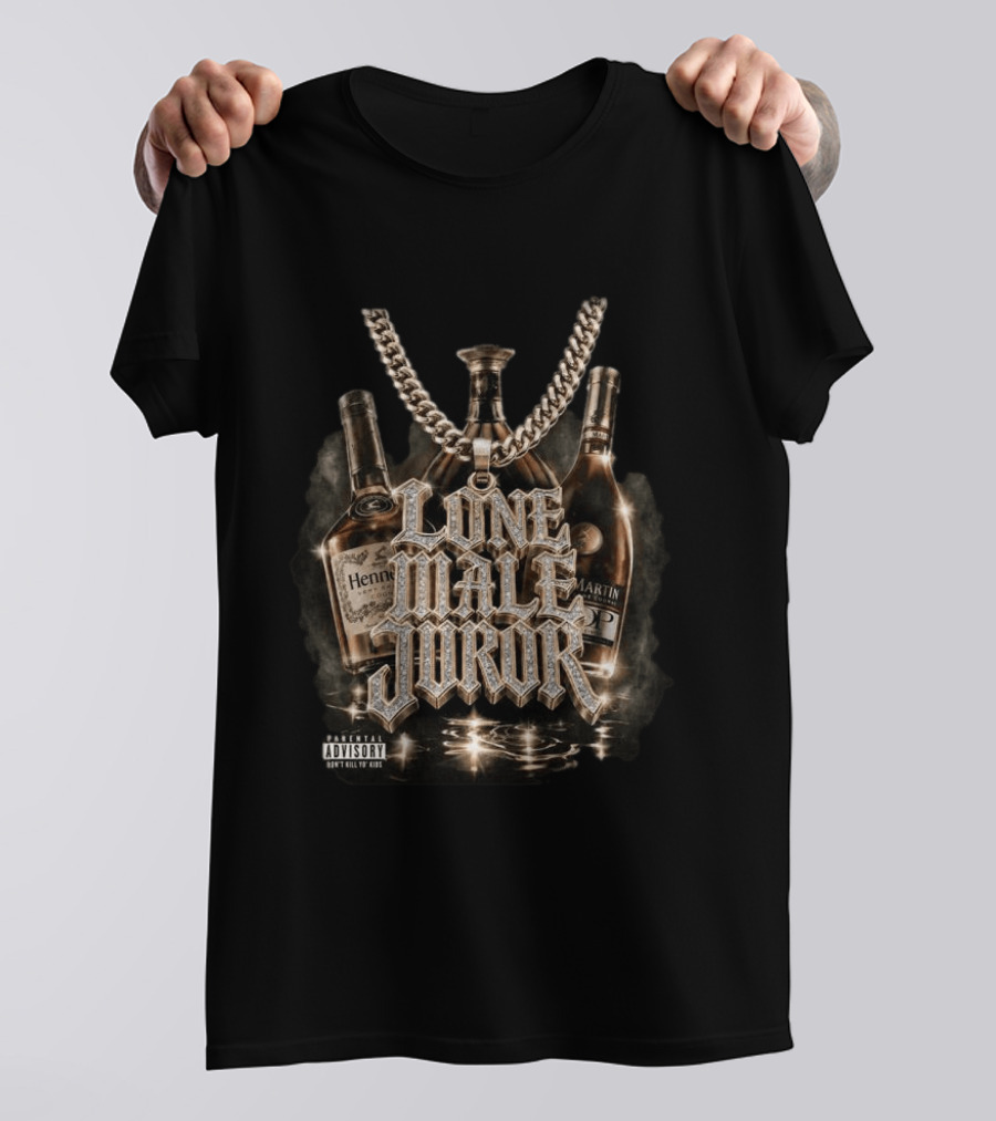 Hydeforce Store Lone Male Juror Liquor Bottle Necklace T-Shirt