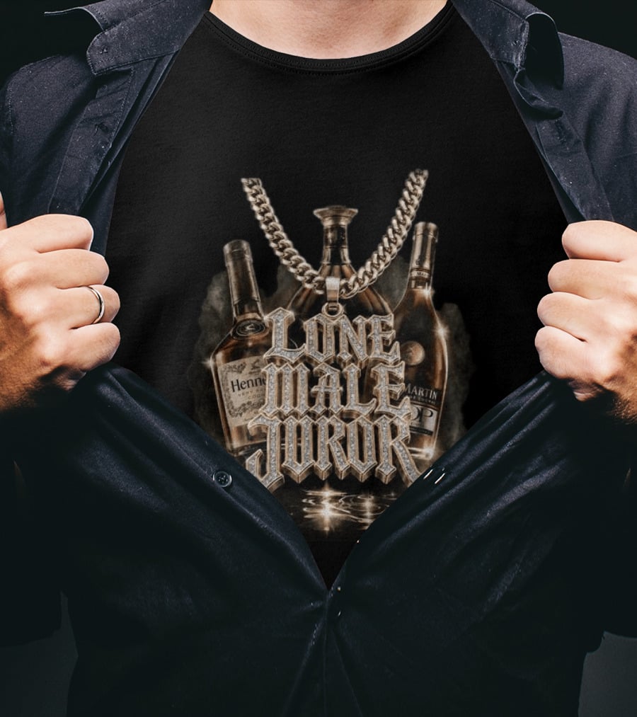 Hydeforce Store Lone Male Juror Liquor Bottle Necklace T-Shirt