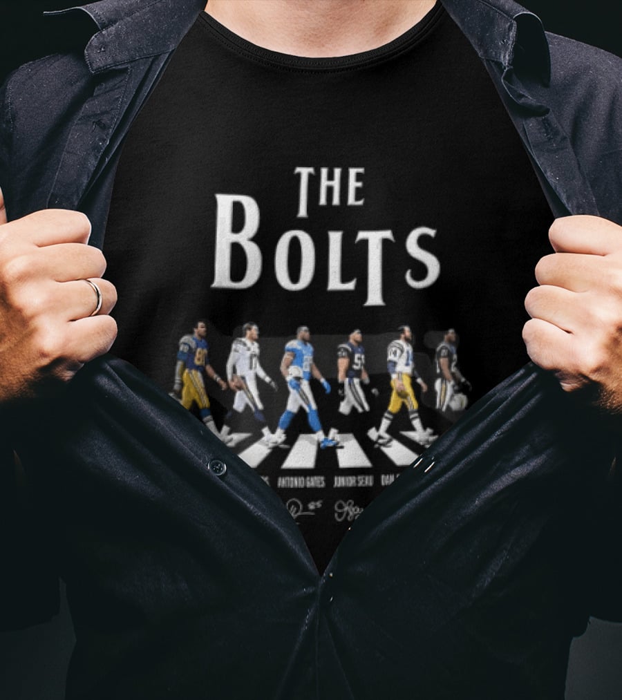 The Bolts Los Angeles Chargers Kellen Winslow Philip Rivers Crosswalk Signatures T-Shirt