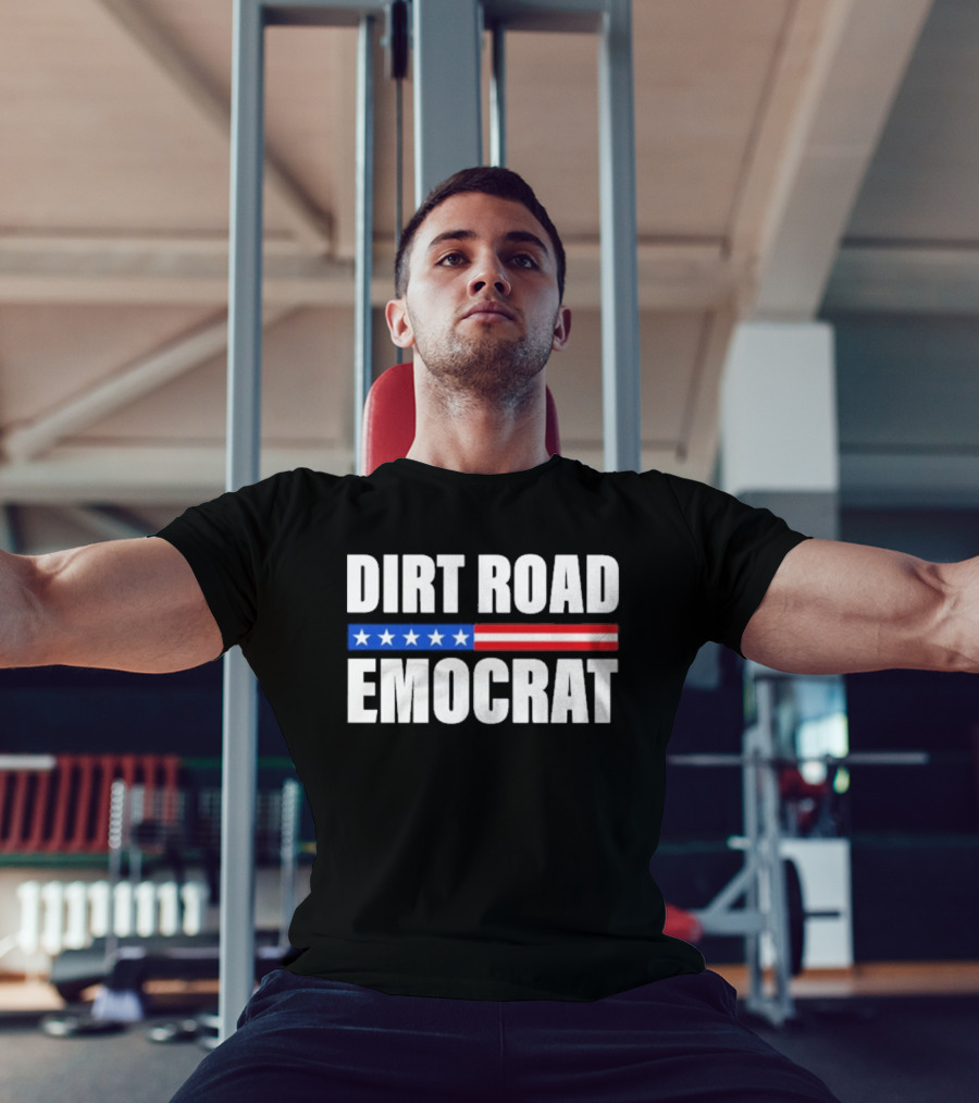 Dirt Road Democrat American Flag Stars Stripes T-Shirt