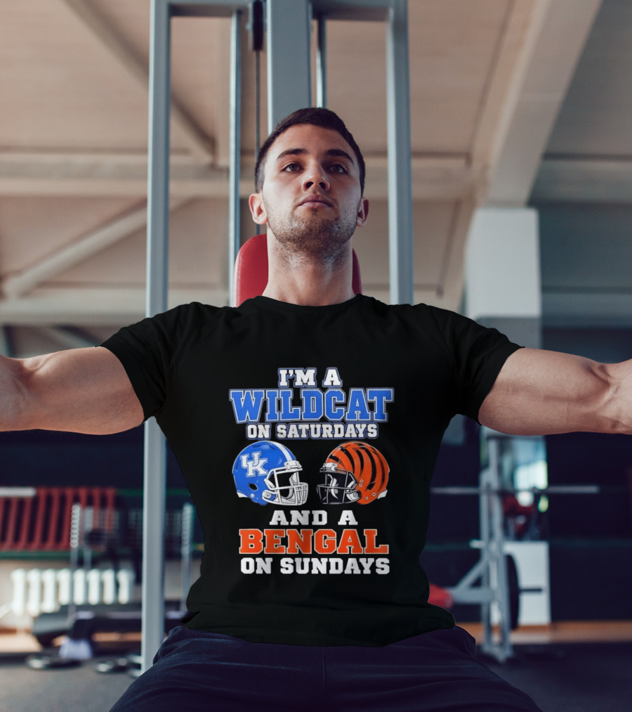 I'm A Wildcat UK Helmet Saturdays Bengal Helmet Sundays T-Shirt