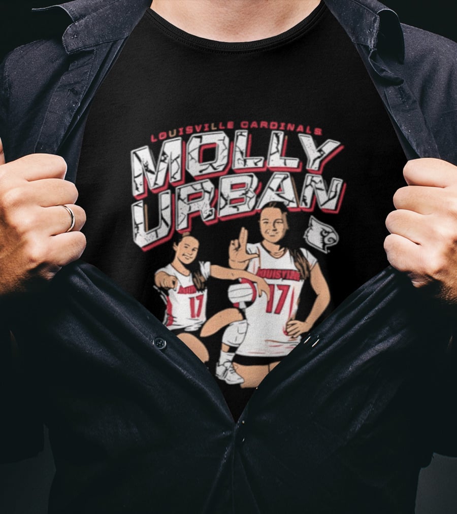 Molly Urban Louisville Cardinals Volleyball Number 17 T-Shirt