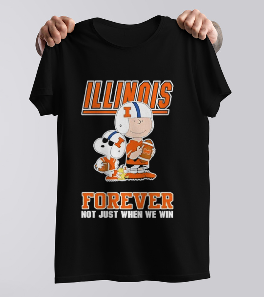 Illinois Fighting Illini Charlie Brown Forever Not Just When We Win T-Shirt