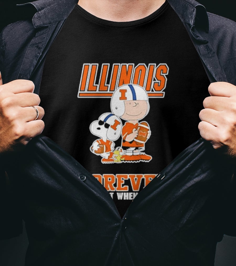 Illinois Fighting Illini Charlie Brown Forever Not Just When We Win T-Shirt
