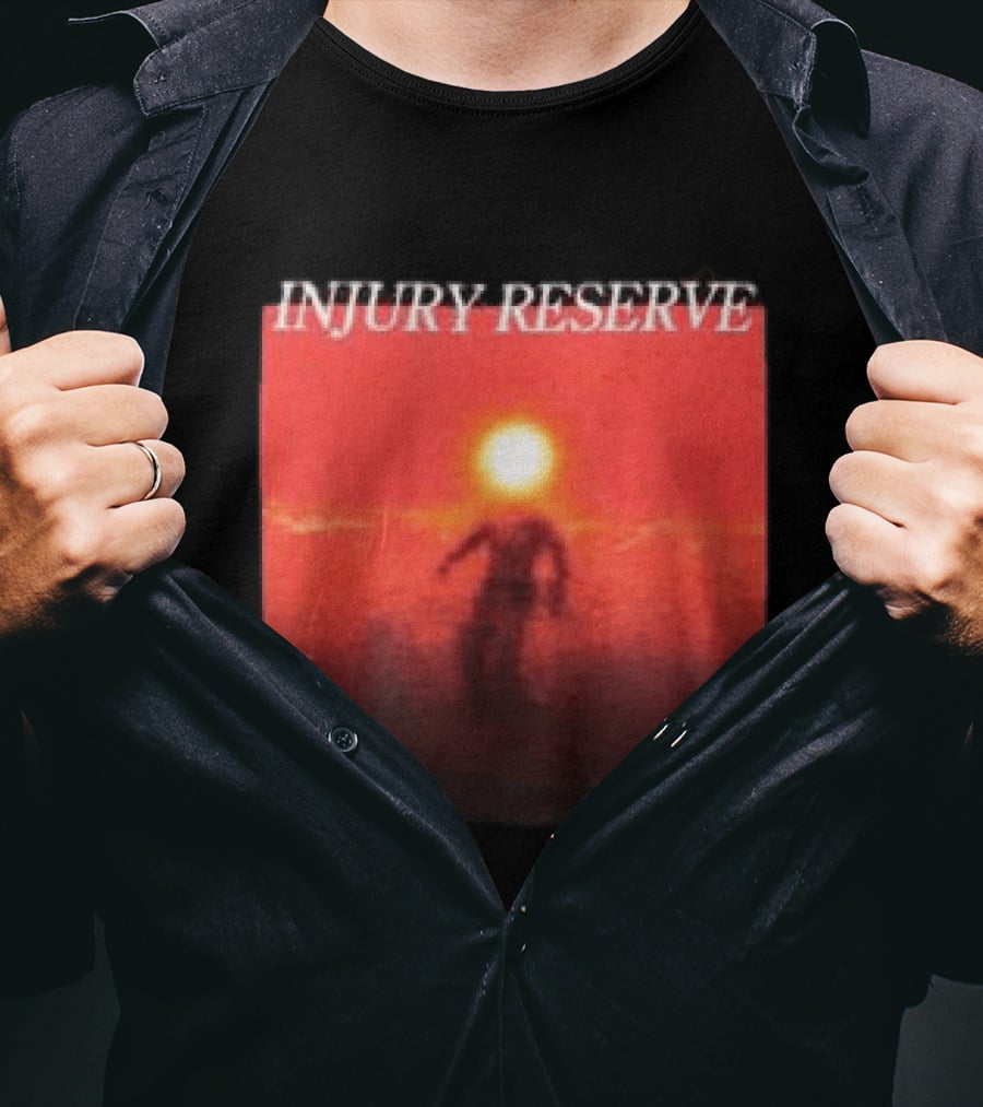 INJURY RESERVE Album Cover Red Sun Scene T-Shirt