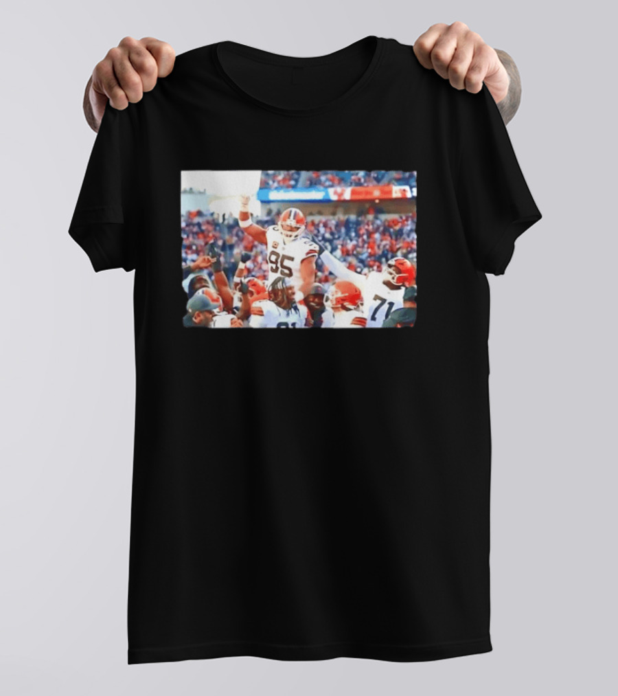 Cleveland Browns Myles Garrett Sacks Record Celebration NFL Football Triumph T-Shirt
