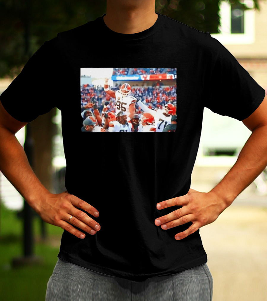 Cleveland Browns Myles Garrett Sacks Record Celebration NFL Football Triumph T-Shirt