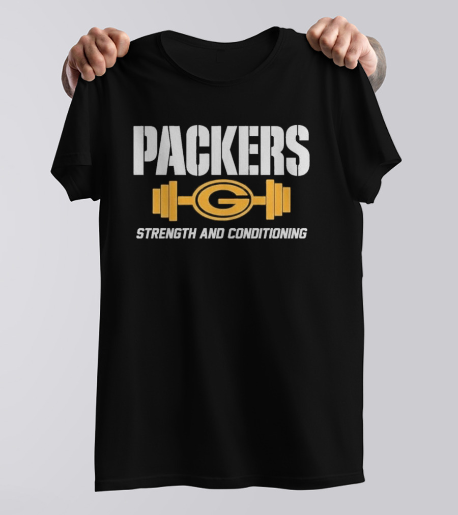 Packers Strength And Conditioning G Logo Barbell Fitness T-Shirt
