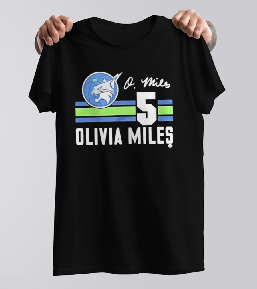 Minnesota Lynx Olivia Miles 5 WNBA Basketball Fan Gear T-Shirt
