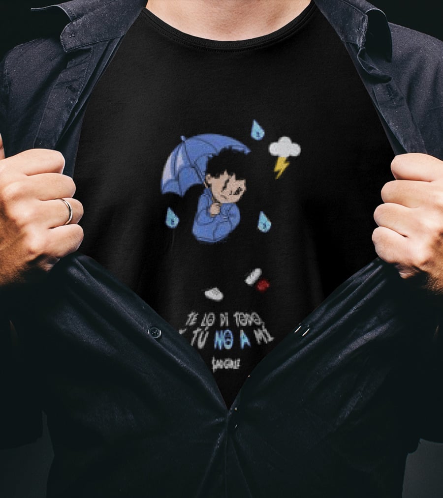 Sad Girlz Store Sadgirlz Give You Everything Blue Umbrella Raindrops T-Shirt