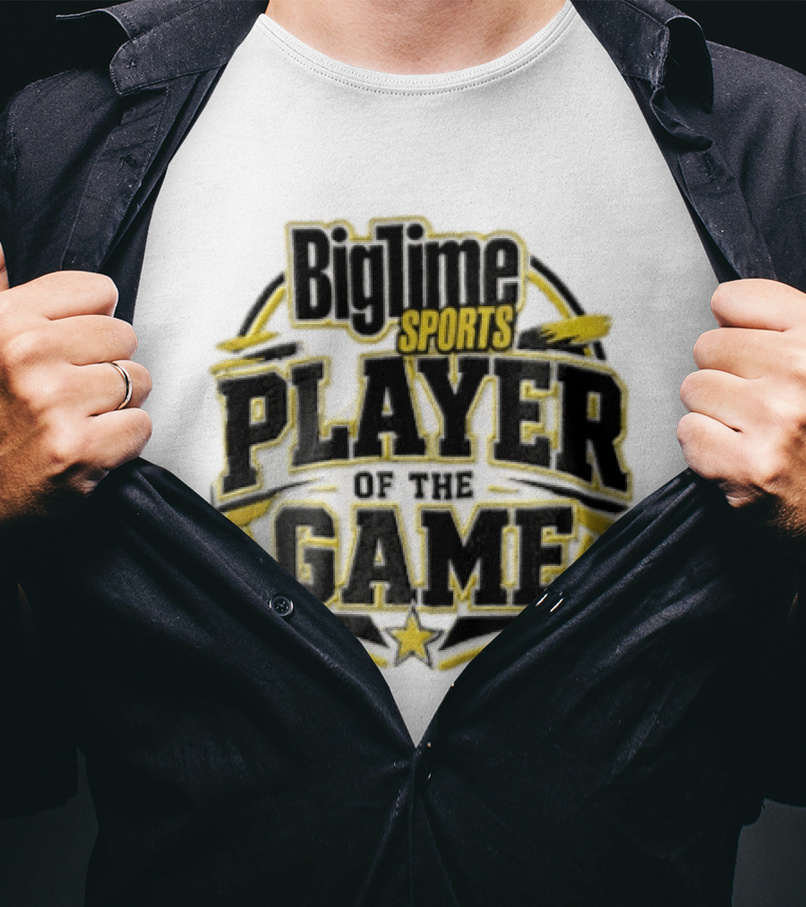 Bigtime Sports Player Of The Game Star Yellow Frame T-Shirt