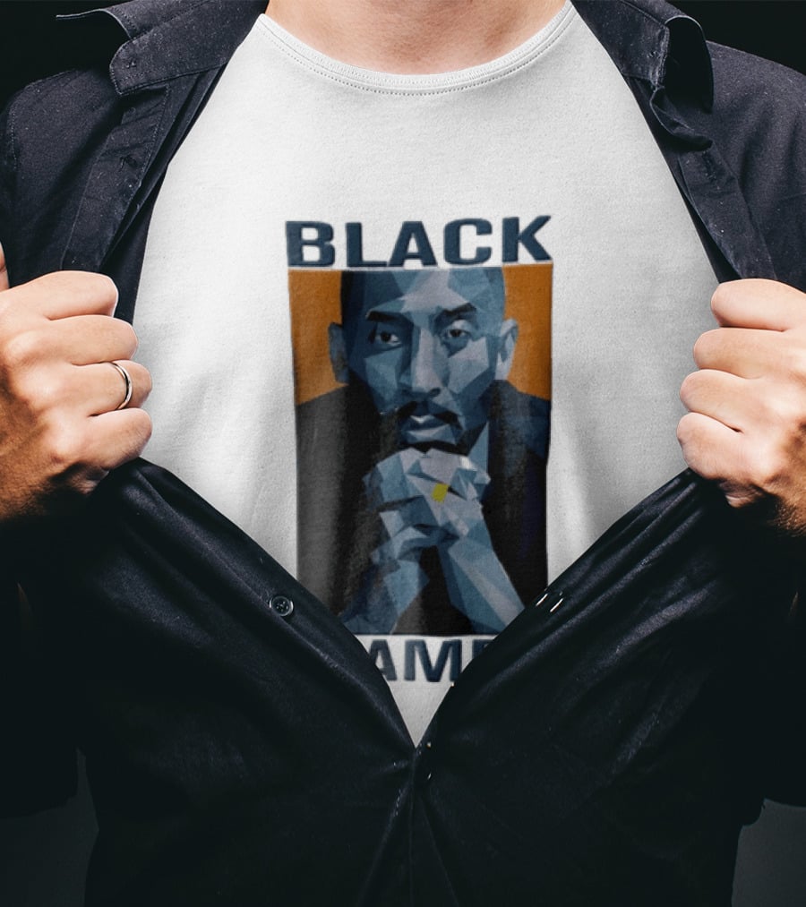 Black Mamba Low Poly Geometric Hands Clasped Orange T-Shirt