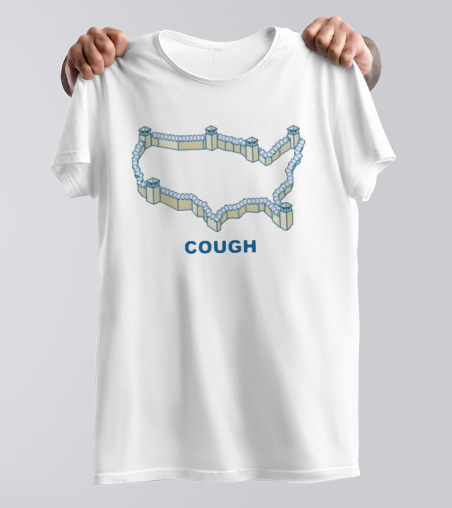 COUGH United States Prison Map USA Barbed Wire Walls T-Shirt