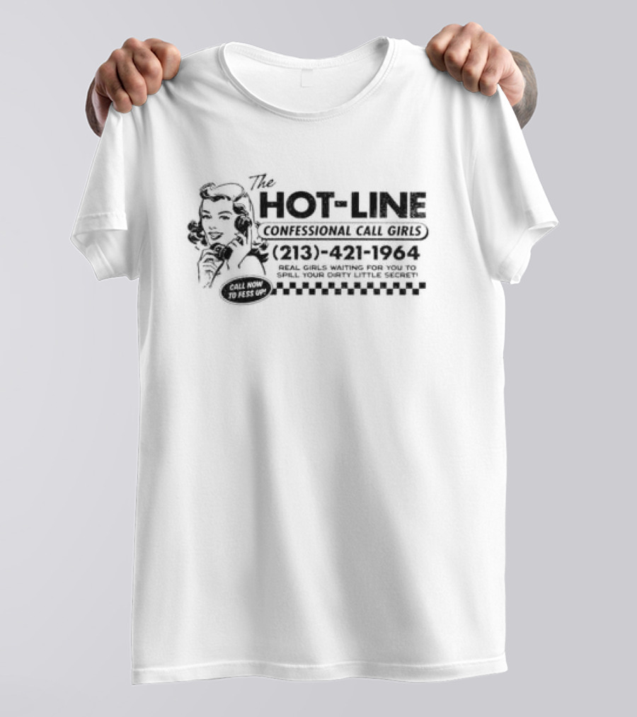 The Fesspool Shop Hot Line Character 212 247 1963 Call Girls NYC T-Shirt