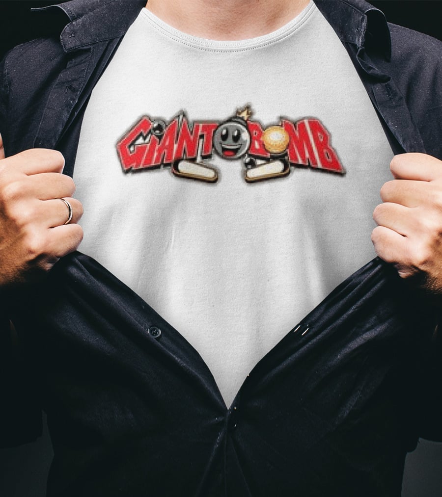 Giant Bomb Pinball Graphic Front Back Collection T-Shirt