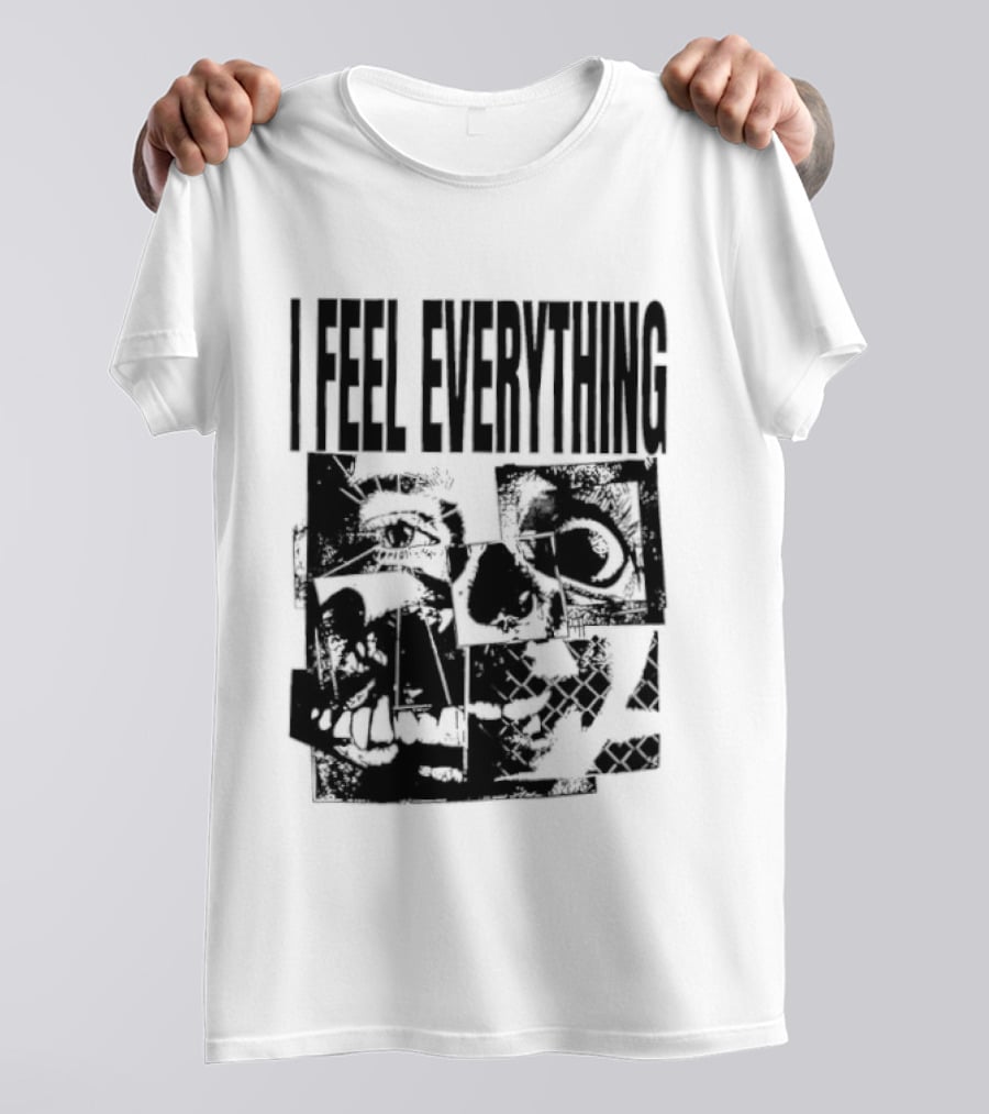 I Feel Everything Horror Skull Face T-Shirt