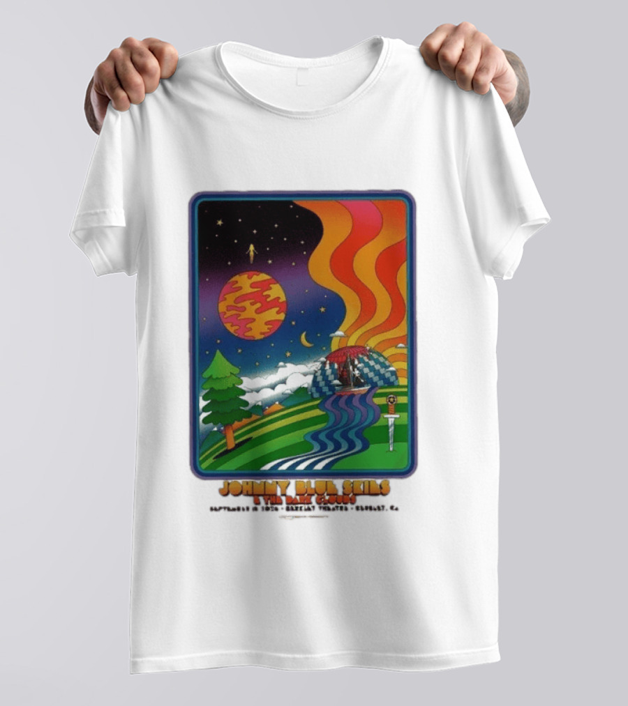 Johnny Blue Skies And The Dark Clouds Greek Theatre Berkeley CA September 15 2026 Event Psychedelic T-Shirt