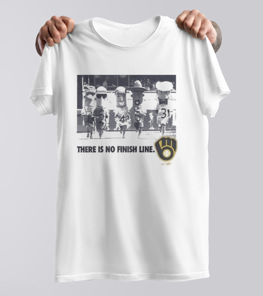 Milwaukee Brewers There Is No Finish Line Glove T-Shirt