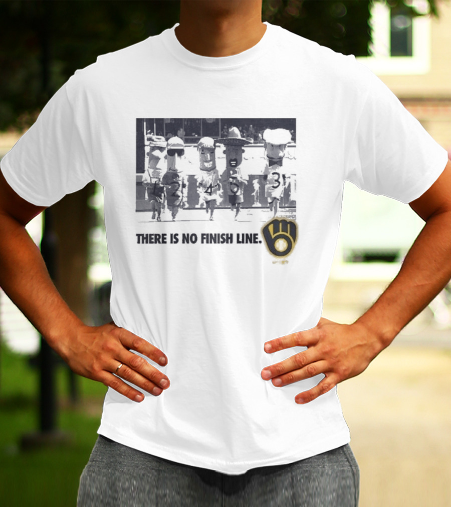 Milwaukee Brewers There Is No Finish Line Glove T-Shirt