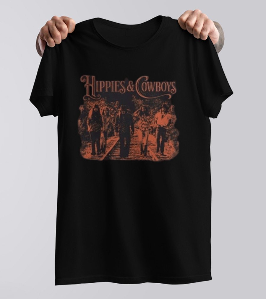 Hippies And Cowboys 2026 Europe Tour Railroad Walkway T-Shirt