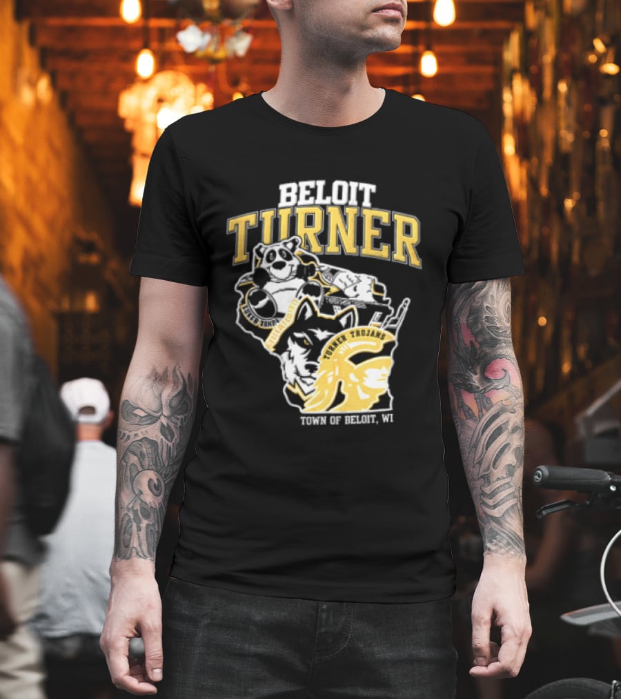 Beloit Turner Trojans Wisconsin Mascots Wolf Trojan Town Of Beloit WI T-Shirt