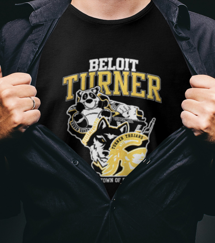 Beloit Turner Trojans Wisconsin Mascots Wolf Trojan Town Of Beloit WI T-Shirt