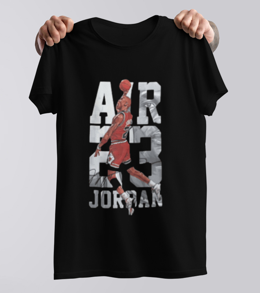Chicago Bulls Air 23 Michael Jordan Dunking Basketball T-Shirt