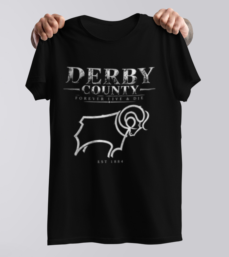 Derby County Forever Team Ram Est 1884 Crest T-Shirt