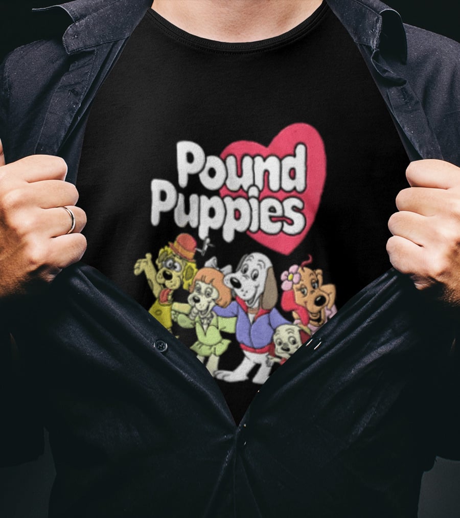 Pound Puppies Heartwarming Cartoon Characters T-Shirt