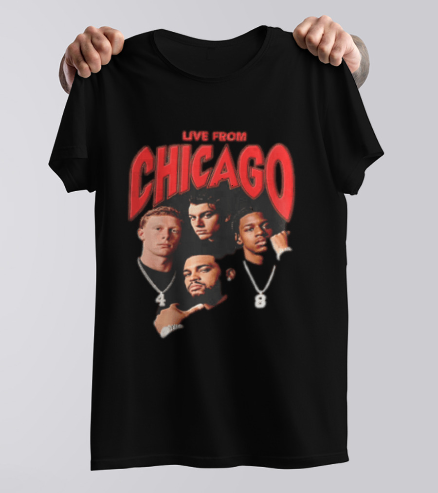 Live From Chicago Bootleg Featuring Four Athletes With Diamond Chains T-Shirt