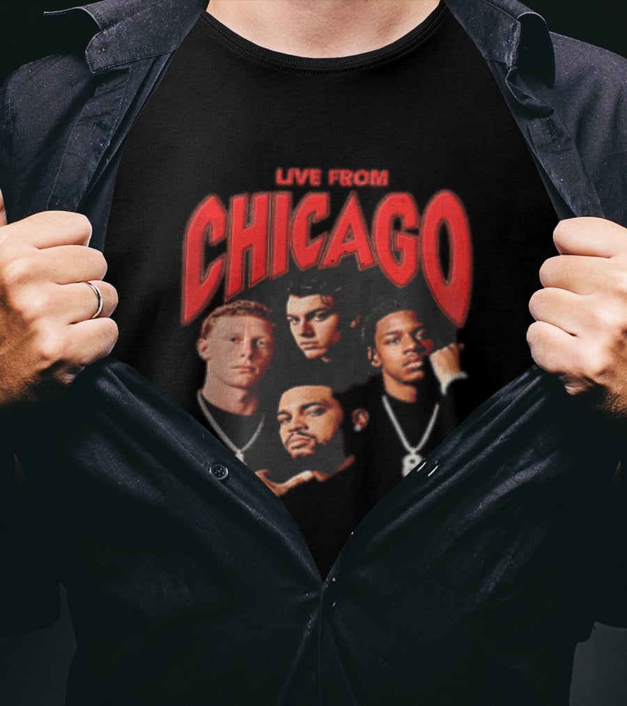 Live From Chicago Bootleg Featuring Four Athletes With Diamond Chains T-Shirt