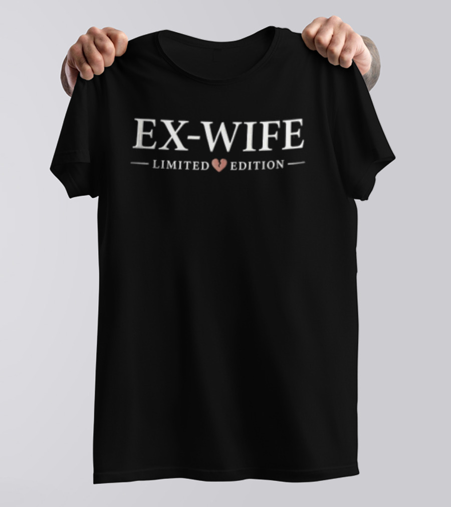 Ex Wife Limited Edition Broken Heart Horizontal Lines T-Shirt