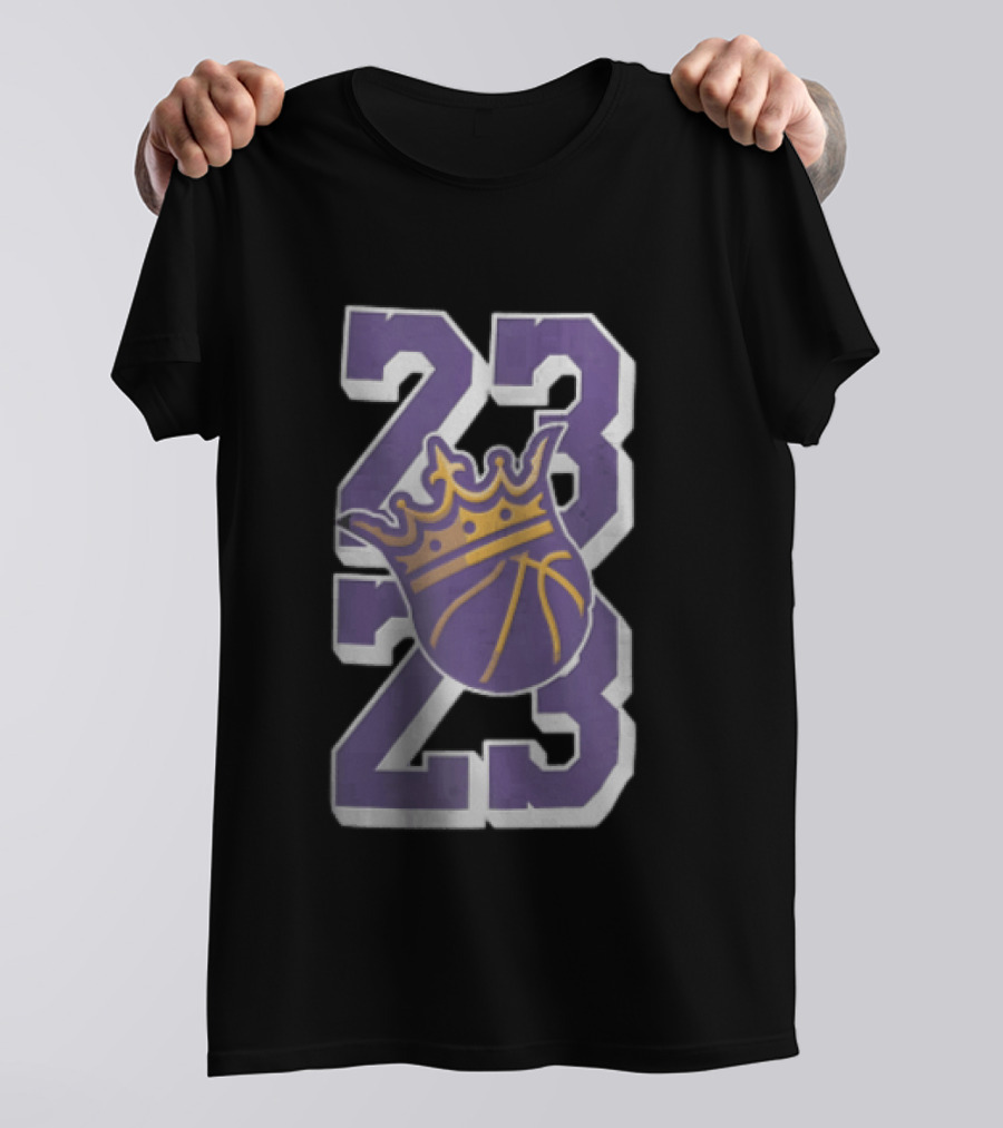 Sacramento Kings NBA 23 Crown Purple Basketball T-Shirt