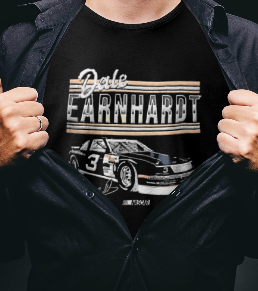 Dale Earnhardt Number 3 NASCAR Stock Car Classic Distressed T-Shirt