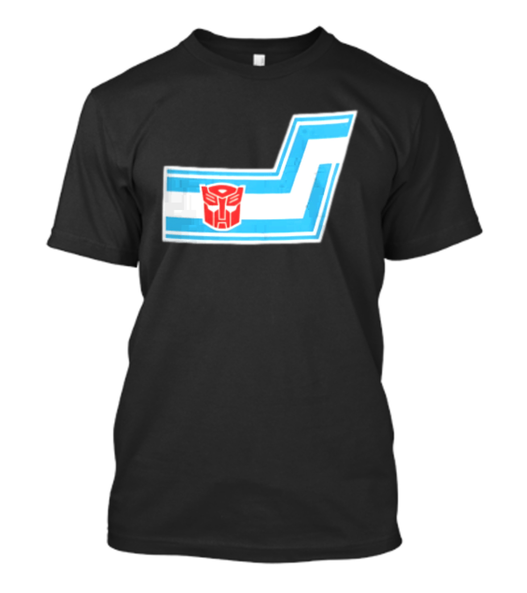 Transformers Autobots Red Insignia Blue White Racing Stripes Chevron Stickers T-Shirt