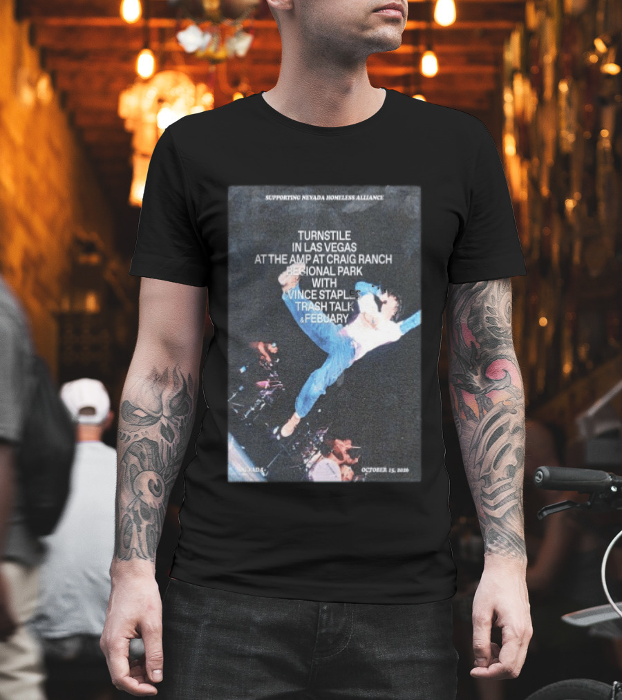 Turnstile Las Vegas October 15 2026 Craig Ranch Regional Park Vince Staples Trash Talk Febuary Concert Event T-Shirt