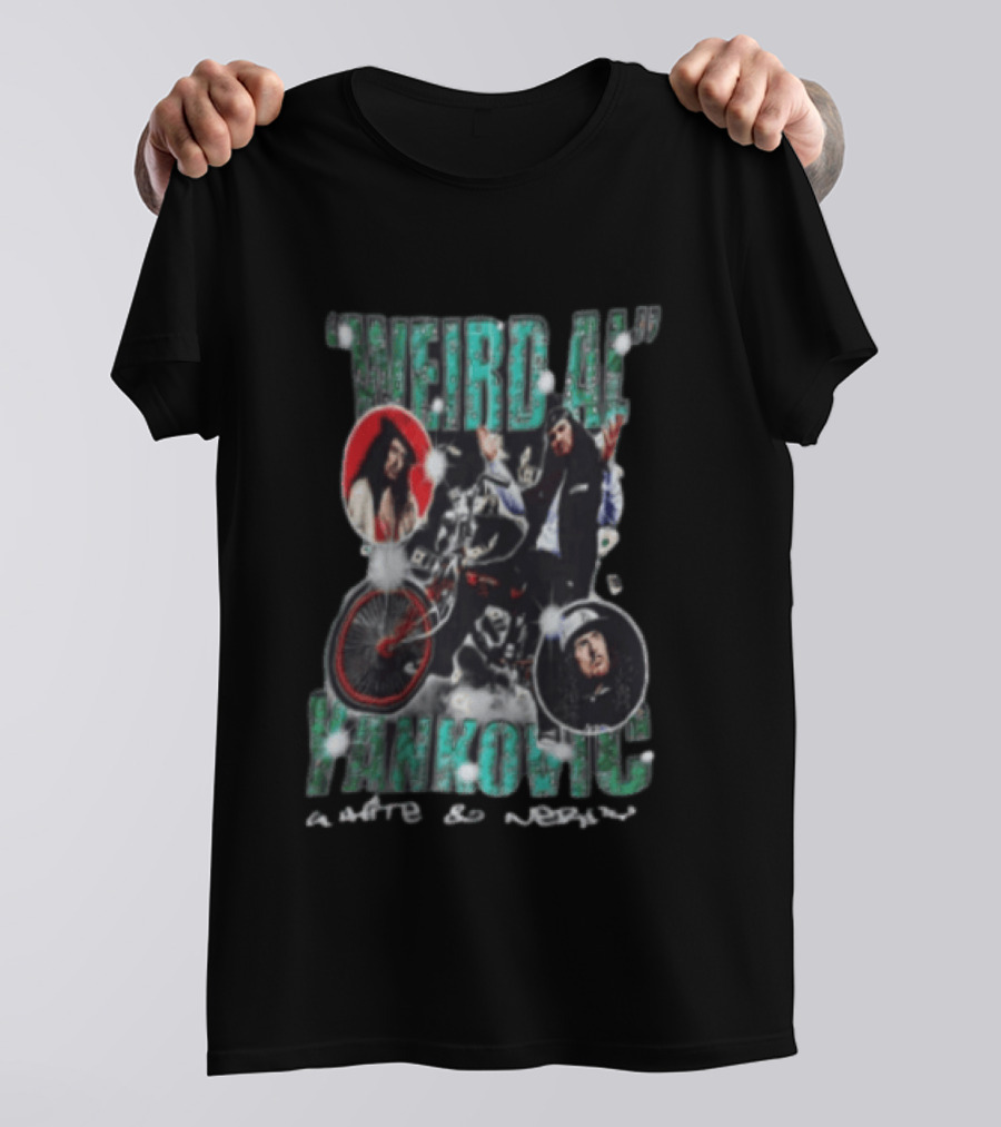 Weird Al Yankovic White & Nerdy Bicycle And Costume Transformation T-Shirt