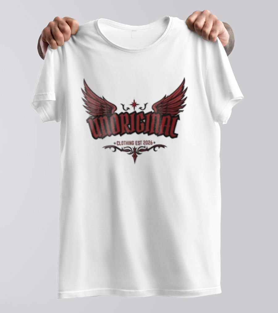 Unoriginal Clothing Est 2026 Red Wings Star Tribal Flourishes T-Shirt